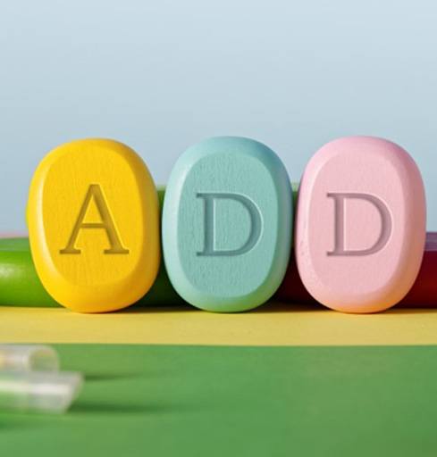 colored blocks spelling out A-D-D