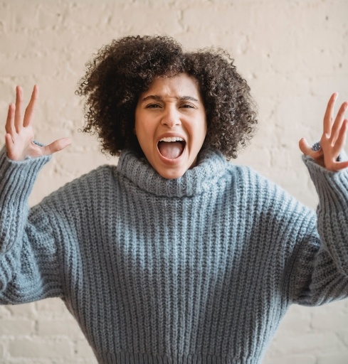 Screaming woman in need of anger management treatment